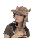 WRIGHT AVIATOR CAP - brn camouflage