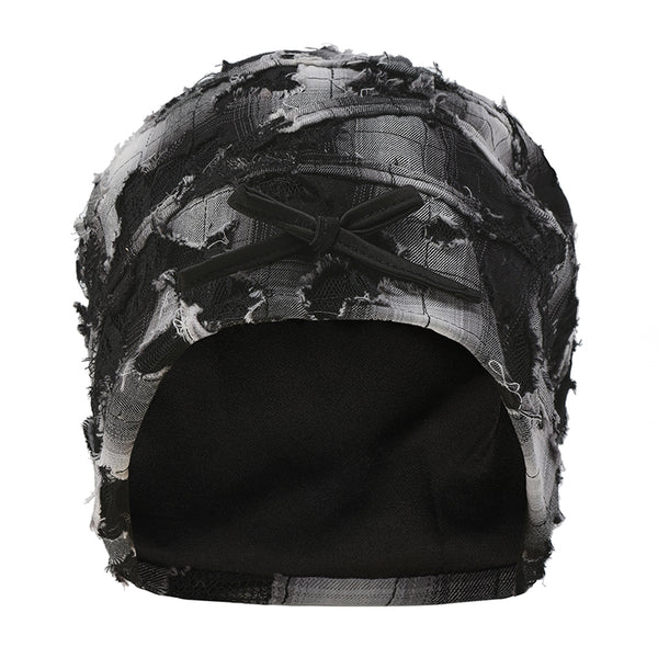 GENZERO Checked lace bow pile hat