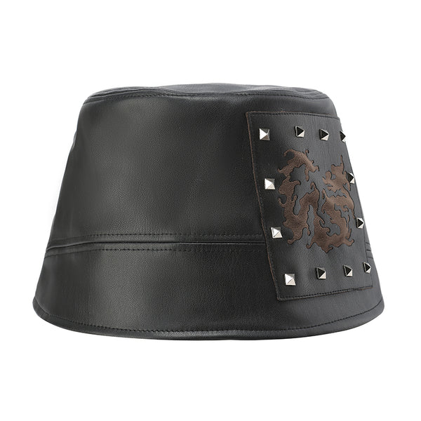 GENZERO Leather rivet patch fisherman's hat