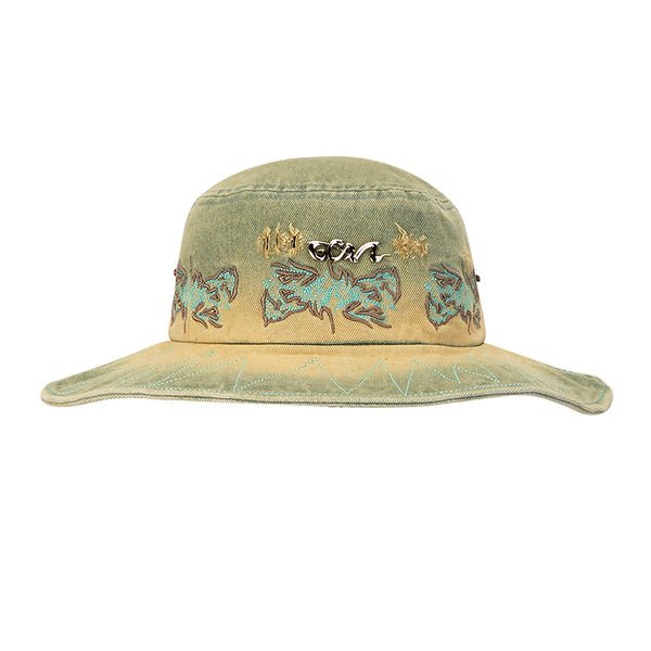 GENZERO Embroidered cowboy fisherman hat