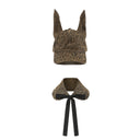 GENZERO Goldish leopard print diamond-studded Doberman dog baseball cap set