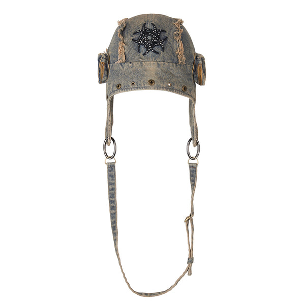 GENZERO denim trapper hat bag hat