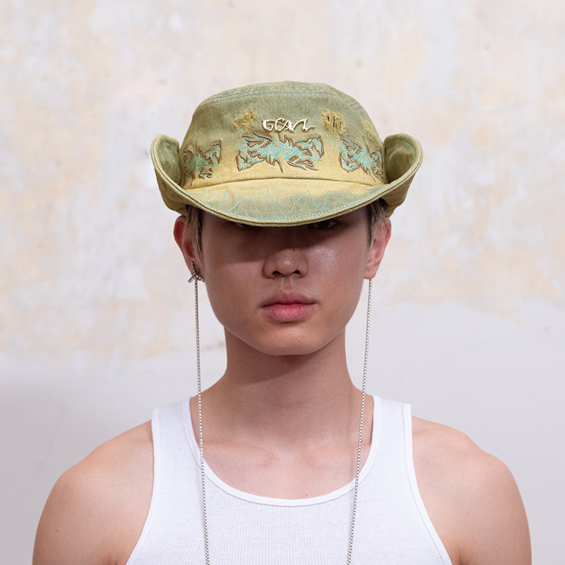 帽子 GENZERO Durbin wash cowboy dogear cap GENZERO Durbin wash cowboy dog ear cap