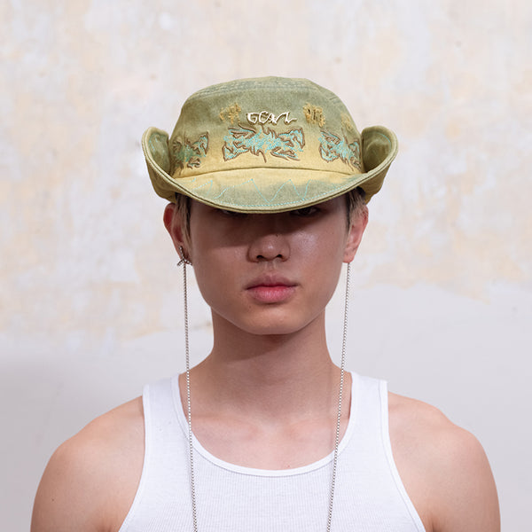 GENZERO Embroidered cowboy fisherman hat