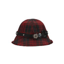 BLOSSOM BUCKET HAT -  RED PLAID