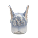 GENZERO Blue washed denim dog ears cross-shaped baseball cap