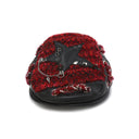 STAR STUD FLAT CAP - RED