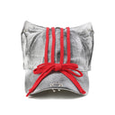 GENZERO Belted bow tie silver-gray cat-ear baseball cap
