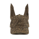 GENZERO Goldish leopard print diamond-studded Doberman dog baseball cap set