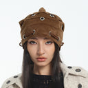 SLACK suede beanie - brn