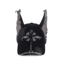 GENZERO Black washed denim dog ears cross-shaped baseball cap