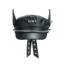 GENZERO Black chain dog-eared navy cap