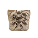 GENZERO Brown pleated diamond ring cat-ear forward hat