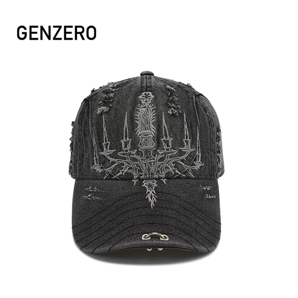GENZERO Washed brushed and embroidered baseball cap