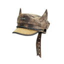 GENZERO Coffee-colored tie-dye chain dog-ear navy cap