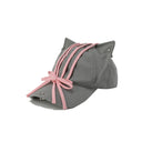 GENZERO Belted bowknot gray cat-ear baseball cap