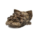 GENZERO Leopard print pleated pinched cat ear front hat