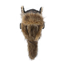GENZERO Black Cross-Design Fur-Dominian Dog Ear Flying Hat Set