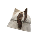GENZERO rivet stitching pierced leopard print cat ear fisherman hat