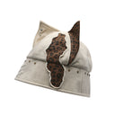 GENZERO rivet stitching pierced leopard print cat ear fisherman hat