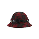 BLOSSOM BUCKET HAT -  RED PLAID