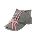 GENZERO Belted bowknot gray cat-ear baseball cap
