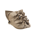 GENZERO Brown pleated diamond ring cat-ear forward hat