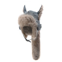 GENZERO Cowboy blue cross-shaped plush Dalmatian dog ears flying cap set