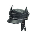 GENZERO Black chain dog-eared navy cap