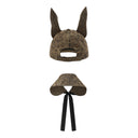 GENZERO Goldish leopard print diamond-studded Doberman dog baseball cap set