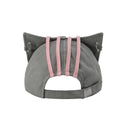 GENZERO Belted bowknot gray cat-ear baseball cap