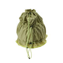 Drawstring nylon cap-grn