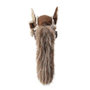 GENZERO Brown Cross-Striped Fur-Dominant Dog Ear Flying Hat Set