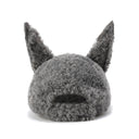 GENZERO Grey lamb fur Doberman dog baseball cap