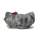 GENZERO Rivet bow silver grey newsboy beret