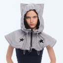 Kitty hooded cap - gry