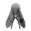 Printed rabbit ear hat-GRY