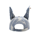 GENZERO Blue washed denim dog ears cross-shaped baseball cap