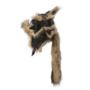 GENZERO Black Cross-Design Fur-Dominian Dog Ear Flying Hat Set