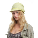 Drawstring nylon cap-grn