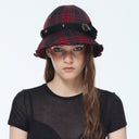 BLOSSOM BUCKET HAT -  RED PLAID
