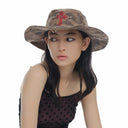 BOY COWBOY HAT - brn camouflage