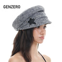 GENZERO Gray rivet pentacle heaped baseball cap