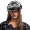 STAR STUD FLAT CAP - bk
