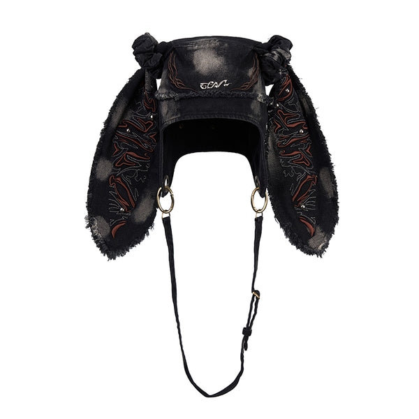 GENZERO Gradual burr hair ring rabbit ear cap bag hat