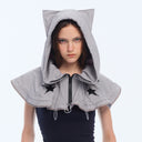Kitty hooded cap - gry