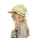 Drawstring nylon cap-grn