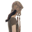 WRIGHT AVIATOR CAP - brn camouflage