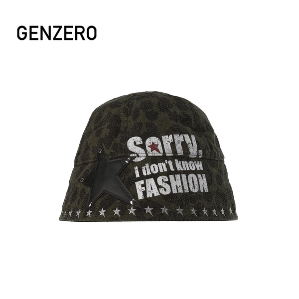 GENZERO Camouflage Five Star Embroidered Fisherman Hat