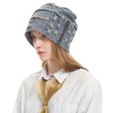 SLACK DENIM BEANIE - BLU